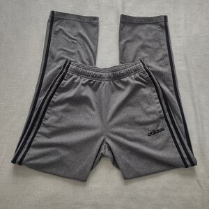 Adidas Gray Joggers with Black Stripes